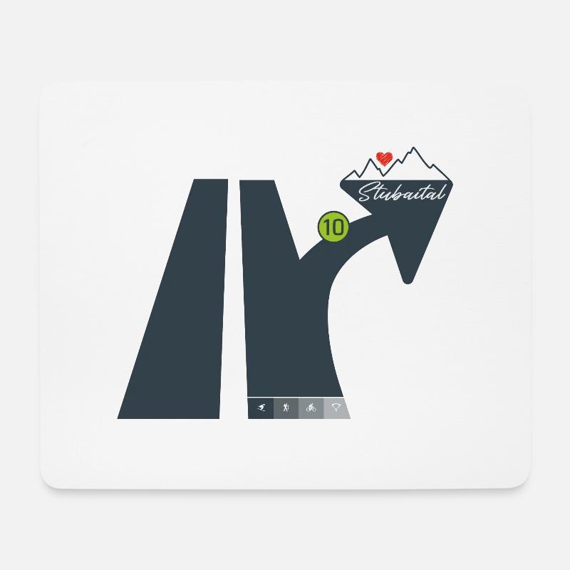 Exit Stubaital - Mousepad (Querformat) - Weiß