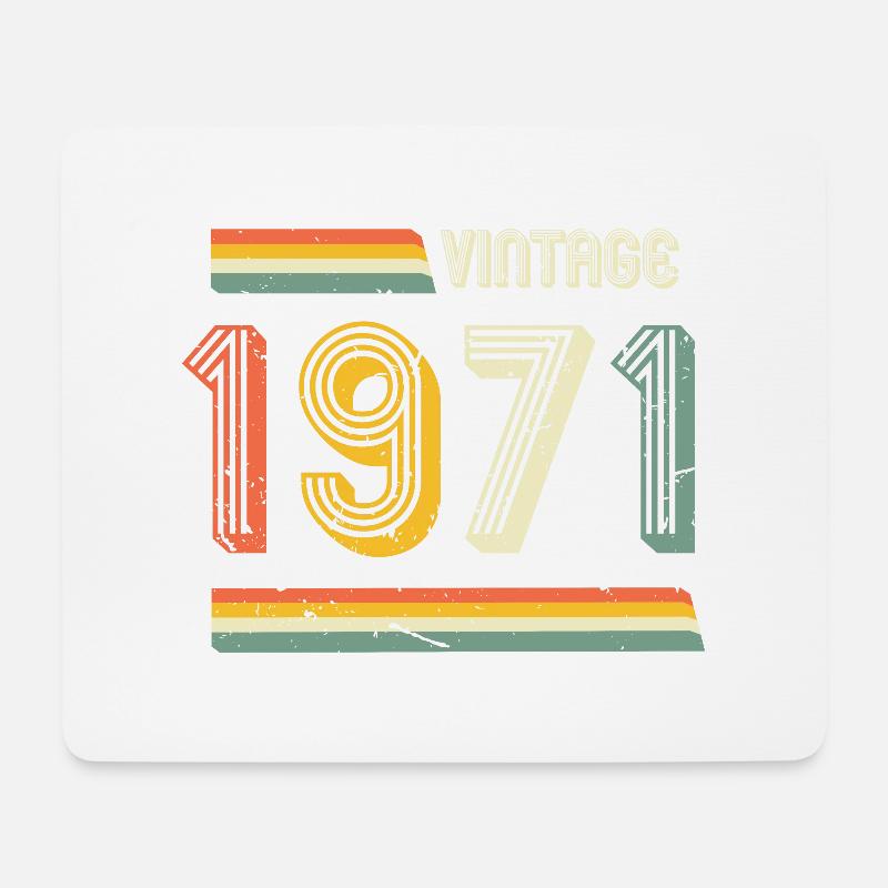 Vintage 1971 - Mousepad (Querformat) - Weiß
