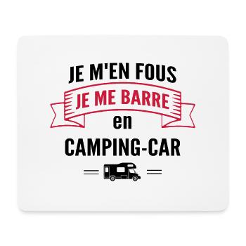 je m'en fous je me barre en camping car- humour - Tapis de souris (format paysage) - blanc - Devant