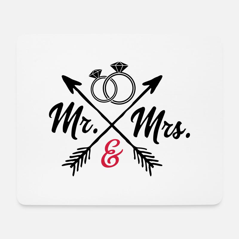 Mr. And Mrs. - Mousepad (Querformat) - Weiß