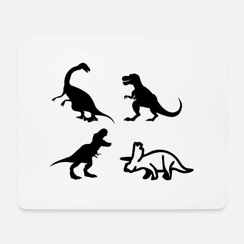 Dinosaurier Dino - Mousepad (Querformat) - Weiß