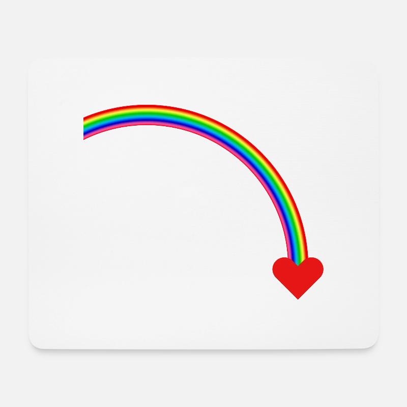 Regenbogen - Mousepad (Querformat) - Weiß