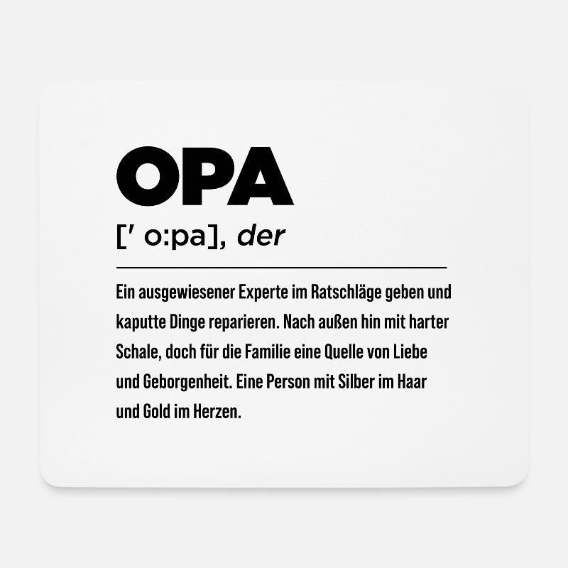 Großvater Opa Definition Ein Ausgewiesener Experte - Mousepad (Querformat) - Weiß