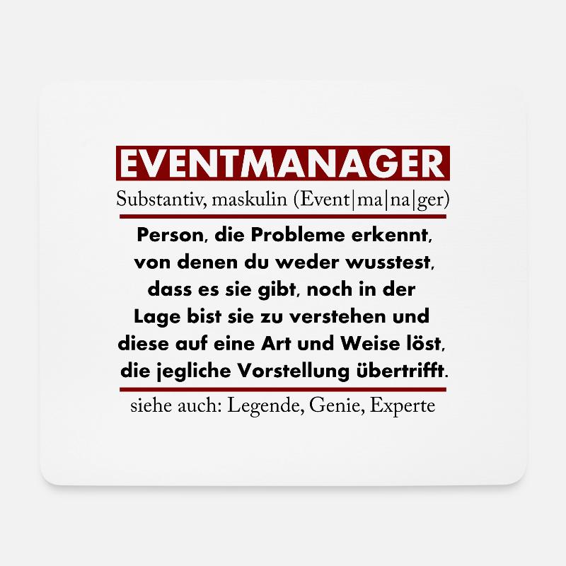 Eventmanager - Mousepad (Querformat) - Weiß