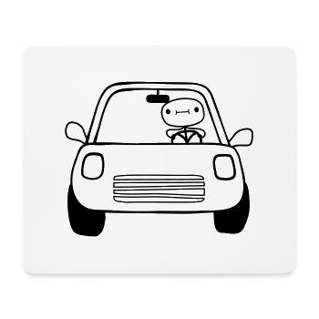 Car Driver Comic - Mouse Pad (horizontal) - white - Front