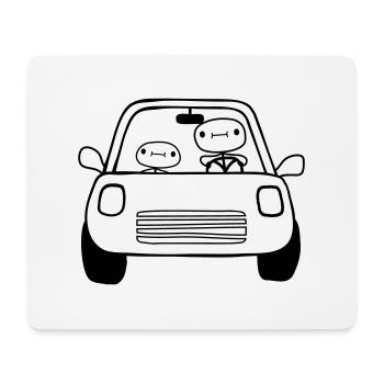 Papa Child Car - Mouse Pad (horizontal) - white - Front