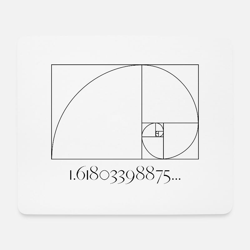 Goldener Schnitt 1,61803398875... - Mousepad (Querformat) - Weiß