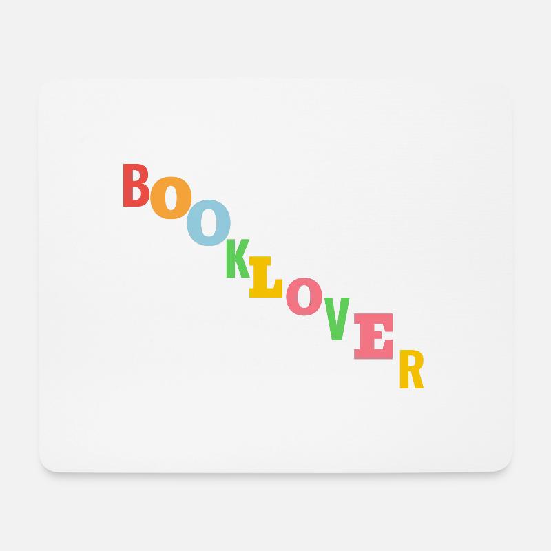 Colorful Booklover Merch - Mousepad (Querformat) - Weiß
