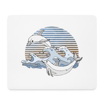 Dolphins - Mouse Pad (horizontal) - white - Front