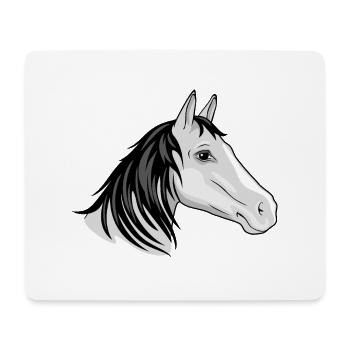 Pferdekopf - Mousepad (Querformat) - Weiß - Vorne