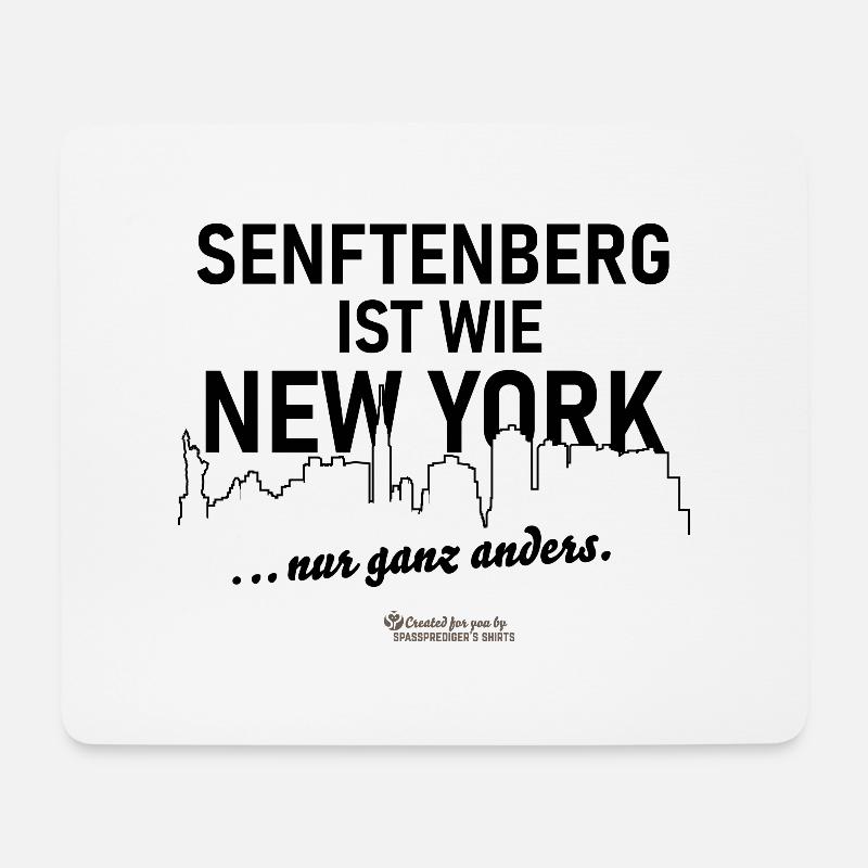 Senftenberg ist wie New York - Mousepad (Querformat) - Weiß