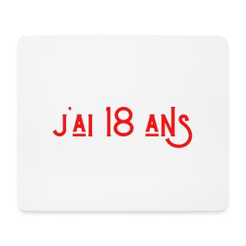 bref j'ai un 18 ans pour la deuxième fois - Tapis de souris (format paysage) - blanc - Devant