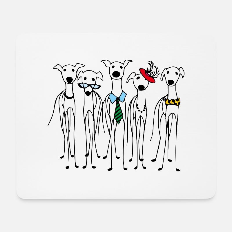 Greyhounds party - Mouse Pad (horizontal) - white