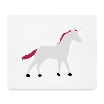 Unicorn Silhouette Outline Shadow - Mouse Pad (horizontal) - white - Front