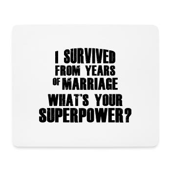 SUPERPUISSANCE DU SURVIVANT DU MARIAGE - Tapis de souris (format paysage) - blanc - Devant