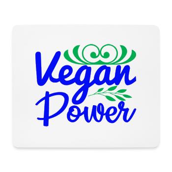 Vegan Power - Mouse Pad (horizontal) - white - Front