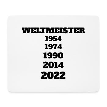Weltmeister - Mousepad (Querformat) - Weiß - Vorne