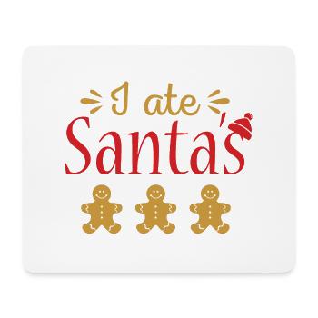 J’ai mangé du pain d’épices du Père Noël - Tapis de souris (format paysage) - blanc - Devant