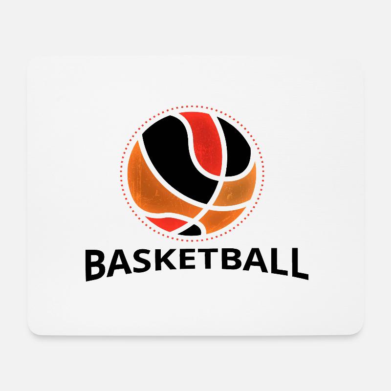 Basketball - Mousepad (Querformat) - Weiß