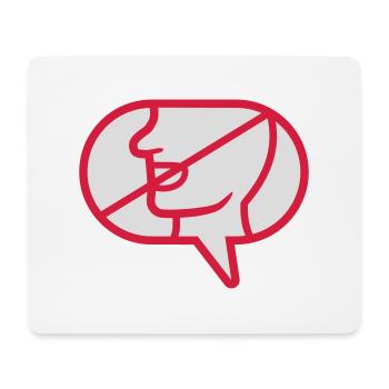 Do not communicate icon speech bubble - Mouse Pad (horizontal) - white - Front