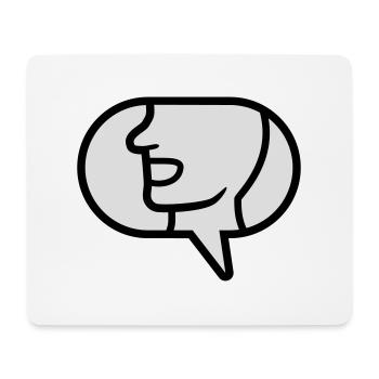 Communicate icon talk speech bubble - Mouse Pad (horizontal) - white - Front