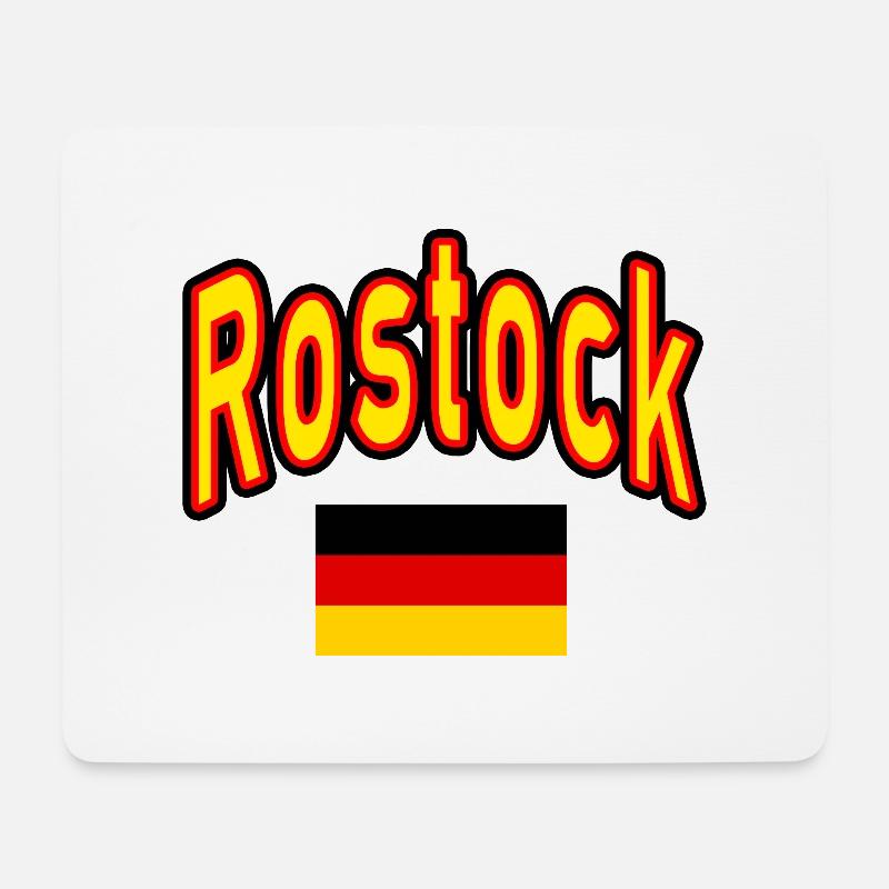 Rostock deutschland flagge - Mousepad (Querformat) - Weiß