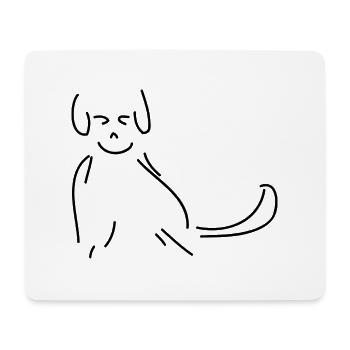 Hund Chien - Tapis de souris (format paysage) - blanc - Devant