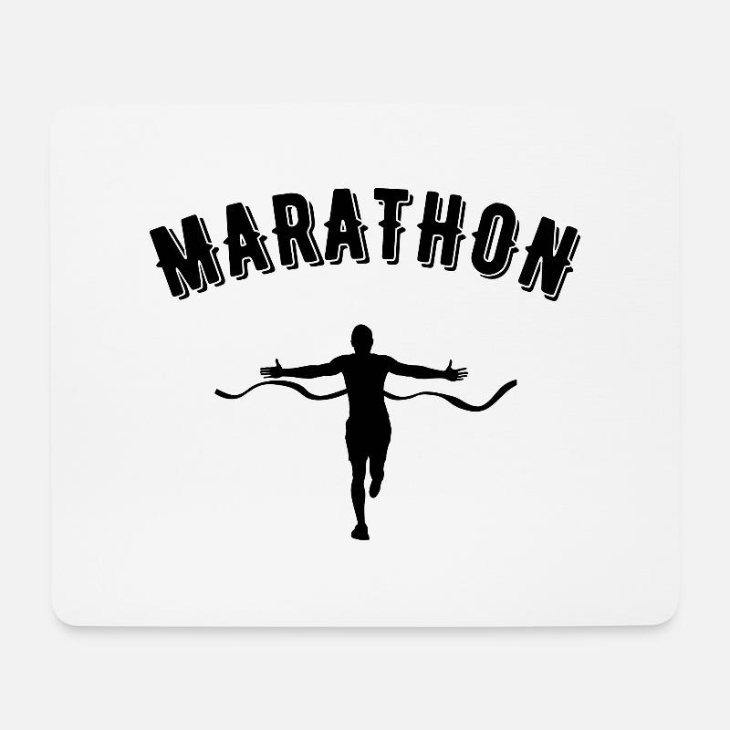 Marathon - Mousepad (Querformat) - Weiß