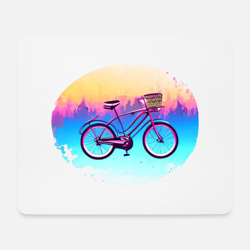 Fahrradfahrer Radeln Fahrrad Radfahren Radfahrer - Mousepad (Querformat) - Weiß