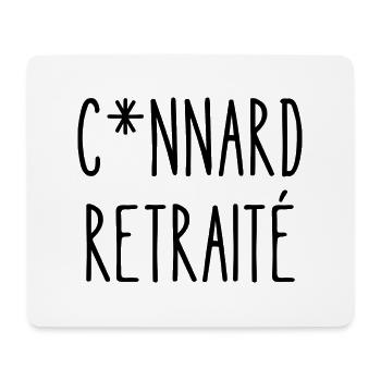 connard retraité - Tapis de souris (format paysage) - blanc - Devant