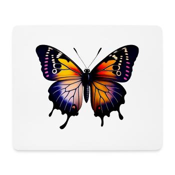 Multicolored butterfly - Mouse Pad (horizontal) - white - Front