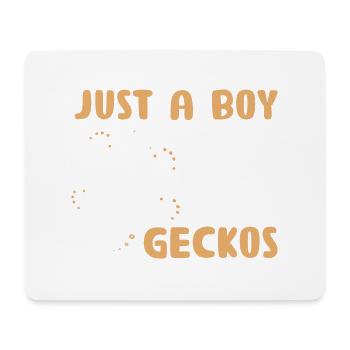 Just A Boy Who Loves Geckos Reptile Lizard Lover - Mouse Pad (horizontal) - white - Front