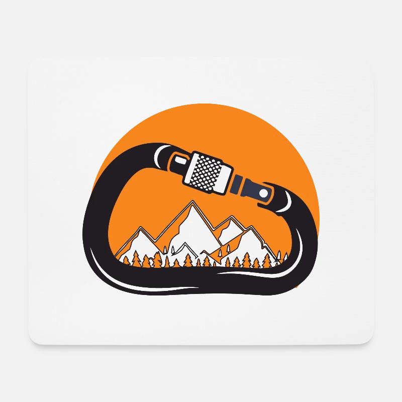 Klettern Karabinerhaken - Mousepad (Querformat) - Weiß