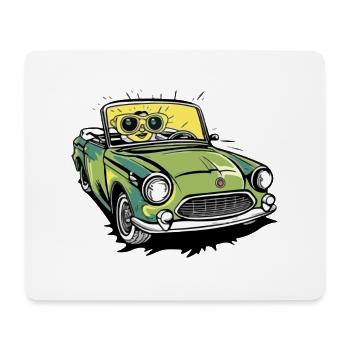 Lise en cabriolet - Tapis de souris (format paysage) - blanc - Devant