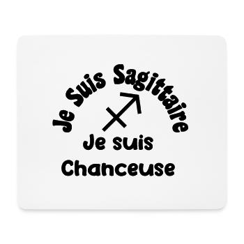 Sagittaire Zodiaque Signe - Je suis chanceuse - Tapis de souris (format paysage) - blanc - Devant