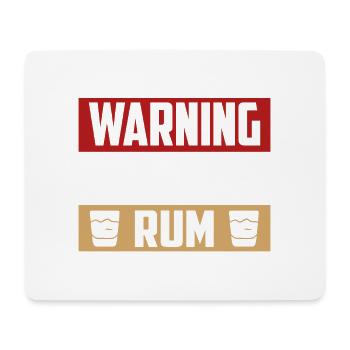 Warning May Contain Rum Alcohol Drinking - Mousepad (Querformat) - Weiß - Vorne