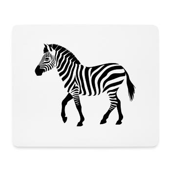 Zebra Silhouette - Mouse Pad (horizontal) - white - Front