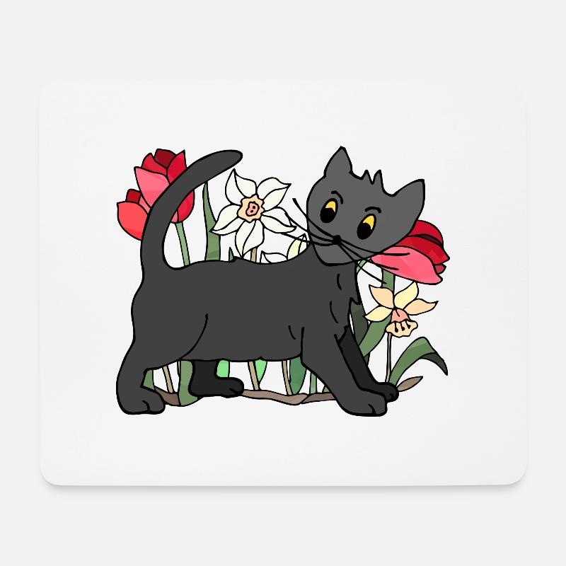 Cat - Mouse Pad (horizontal) - white