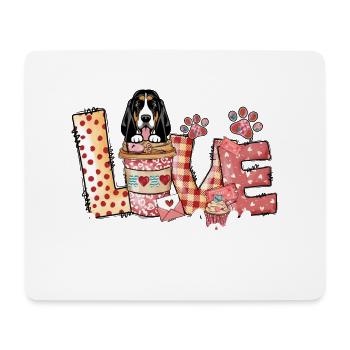 Basset Hund Kaffee Liebhaber Hund Mama Valentinstag - Mousepad (Querformat) - Weiß - Vorne