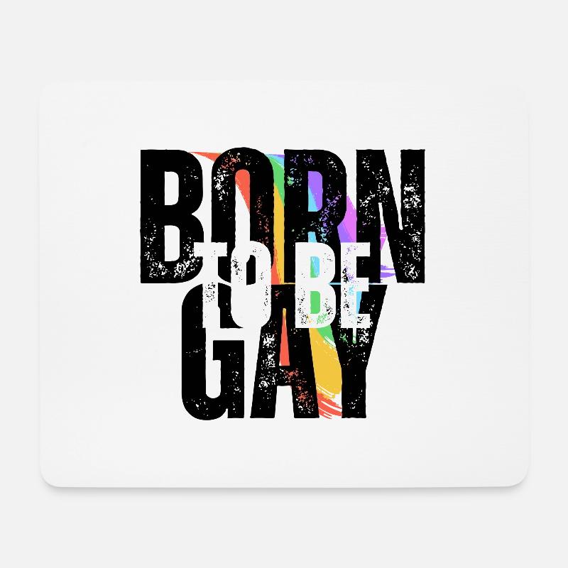 Born to be Gay - Stolz Geboren - Mousepad (Querformat) - Weiß