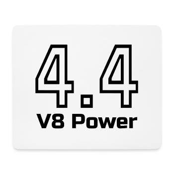 4.4 V8 Power - Mousepad (Querformat) - Weiß - Vorne