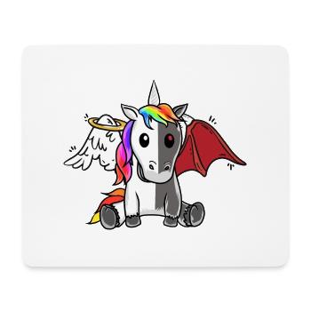 Licorne Dark Demon Angel Devil Fable satanique - Tapis de souris (format paysage) - blanc - Devant