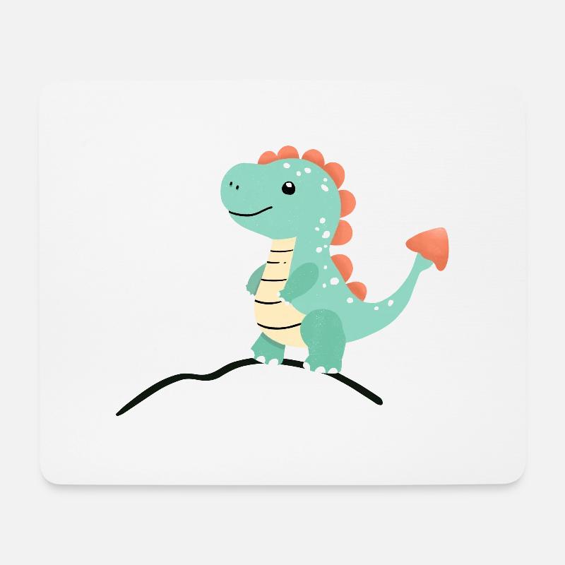 Dino06 - Mousepad (Querformat) - Weiß