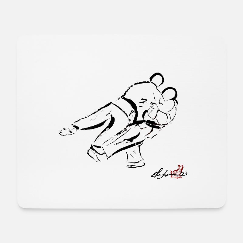 YOKO GAKE, JUDO - Mousepad (Querformat) - Weiß