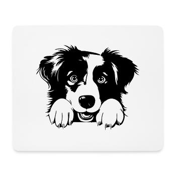 Süßer Australian Shepherd - Mousepad (Querformat) - Weiß - Vorne