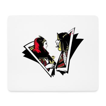 Kiss My Ace Poker Spiel Kartenspiel Casino Skull 3D - Mousepad (Querformat) - Weiß - Vorne
