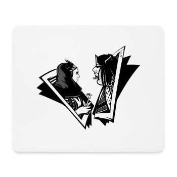 Kiss My Ace Jeu de Poker Jeu de Cartes Casino Skull 3D - Tapis de souris (format paysage) - blanc - Devant