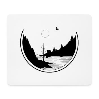 Lonely Fjord Nature - Mousepad (Querformat) - Weiß - Vorne