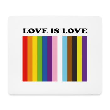 Liebe ist Liebe Inklusive Pride Farben - Mousepad (Querformat) - Weiß - Vorne