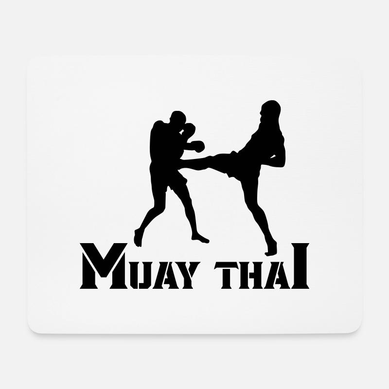 muay thai - Mousepad (Querformat) - Weiß